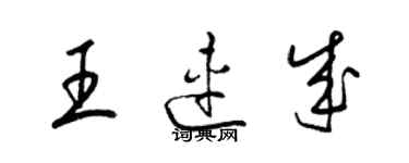 梁锦英王连成草书个性签名怎么写