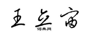 梁锦英王立宙草书个性签名怎么写