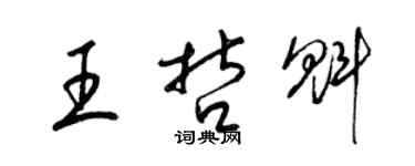 梁锦英王哲魁草书个性签名怎么写