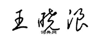 梁锦英王晓浪草书个性签名怎么写