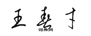 梁锦英王春才草书个性签名怎么写