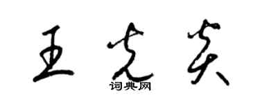 梁锦英王光炎草书个性签名怎么写