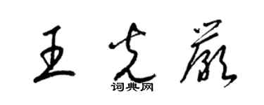 梁锦英王光严草书个性签名怎么写