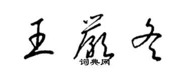 梁锦英王严冬草书个性签名怎么写