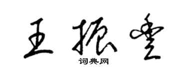 梁锦英王振丰草书个性签名怎么写