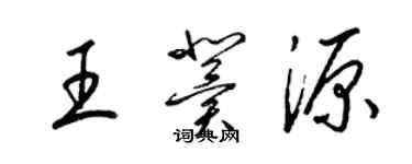 梁锦英王冀源草书个性签名怎么写