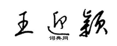 梁锦英王迎颖草书个性签名怎么写