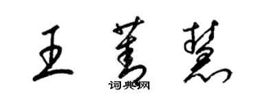 梁锦英王菁慧草书个性签名怎么写