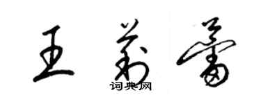 梁锦英王莉蕾草书个性签名怎么写