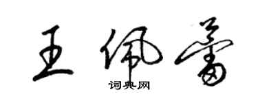 梁锦英王佩蕾草书个性签名怎么写