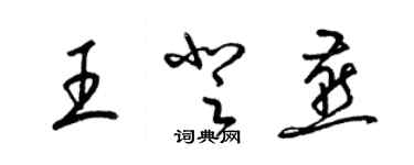 梁锦英王登燕草书个性签名怎么写