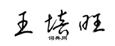 梁锦英王培旺草书个性签名怎么写