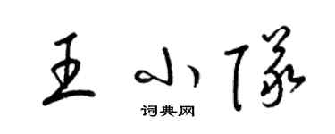 梁锦英王小队草书个性签名怎么写
