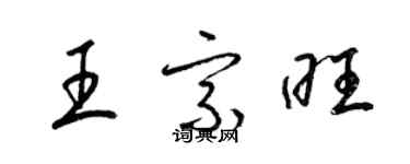 梁锦英王宗旺草书个性签名怎么写
