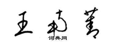 梁锦英王南菁草书个性签名怎么写