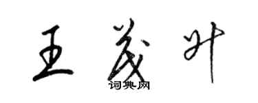 梁锦英王茂升草书个性签名怎么写
