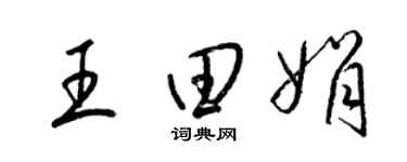 梁锦英王田娟草书个性签名怎么写
