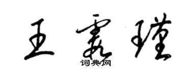 梁锦英王霞瑾草书个性签名怎么写