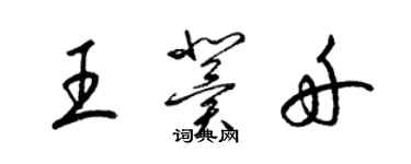 梁锦英王冀舟草书个性签名怎么写