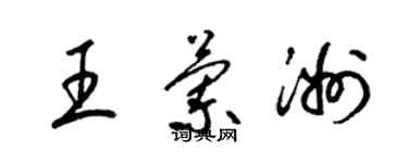梁锦英王兰洲草书个性签名怎么写