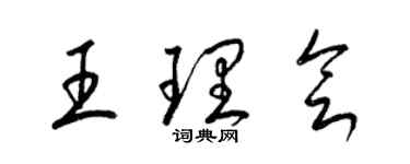 梁锦英王理会草书个性签名怎么写
