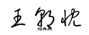 梁锦英王朝忱草书个性签名怎么写