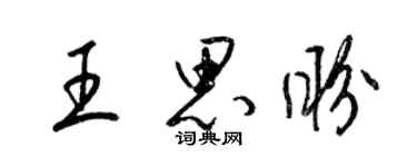 梁锦英王思盼草书个性签名怎么写