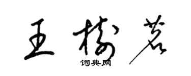 梁锦英王树茗草书个性签名怎么写