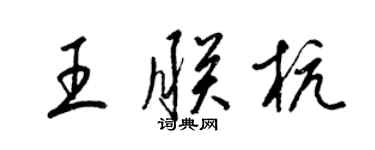 梁锦英王朕杭草书个性签名怎么写