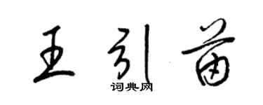 梁锦英王引苗草书个性签名怎么写