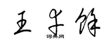 梁锦英王幸余草书个性签名怎么写
