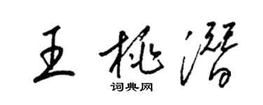 梁锦英王桃潜草书个性签名怎么写