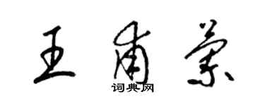 梁锦英王甫兰草书个性签名怎么写