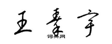 梁锦英王秦宇草书个性签名怎么写