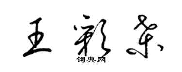 梁锦英王彩桑草书个性签名怎么写