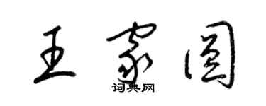 梁锦英王家圆草书个性签名怎么写