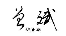 梁锦英曾斌草书个性签名怎么写