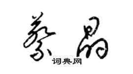 梁锦英蔡晶草书个性签名怎么写