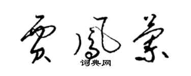 梁锦英贾凤兰草书个性签名怎么写