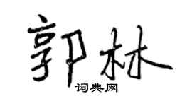 曾庆福郭林行书个性签名怎么写