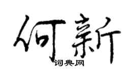曾庆福何新行书个性签名怎么写