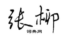 曾庆福张柳行书个性签名怎么写