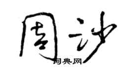 曾庆福周沙行书个性签名怎么写