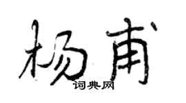 曾庆福杨甫行书个性签名怎么写