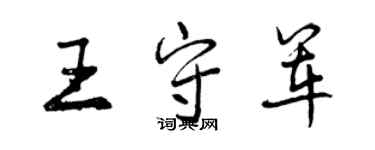 曾庆福王守军行书个性签名怎么写