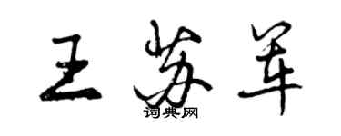 曾庆福王苏军行书个性签名怎么写