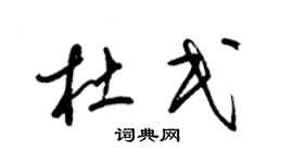 梁锦英杜民草书个性签名怎么写