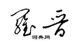 梁锦英罗晋草书个性签名怎么写