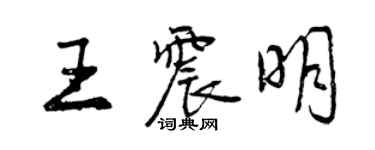 曾庆福王震明行书个性签名怎么写