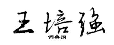 曾庆福王培强行书个性签名怎么写